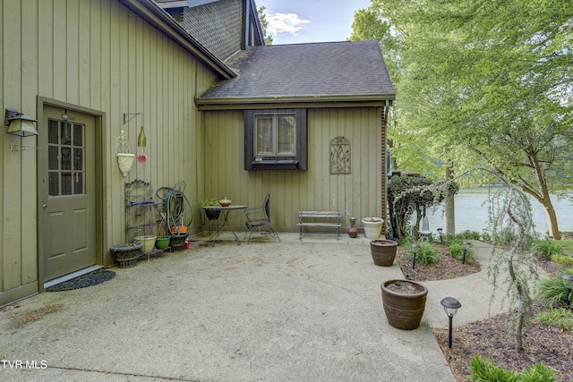 768 Lake Point Dr, Piney Flats, TN 37686 - exterior space featuring a patio area and roof with shingles
