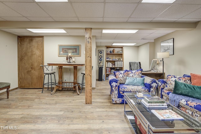 768 Lake Point Dr, Piney Flats, TN 37686 - living room featuring wood finished floors and a paneled ceiling