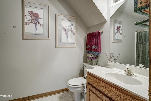 768 Lake Point Dr, Piney Flats, TN 37686 - full bath featuring vanity, toilet, and baseboards