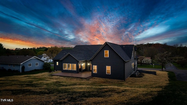 330 Bogey Dr, Abingdon, VA 24211 - rear view of property with cooling unit, a lawn, and a patio