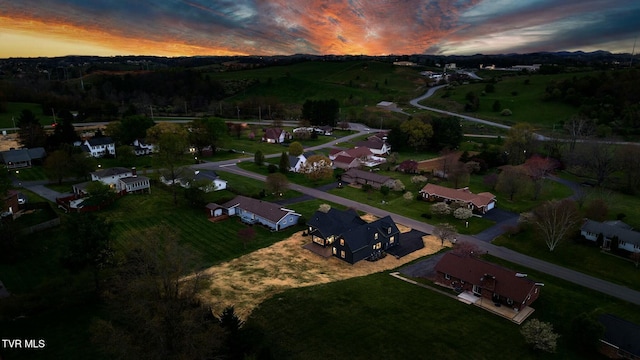 330 Bogey Dr, Abingdon, VA 24211 - aerial view at dusk with a residential view