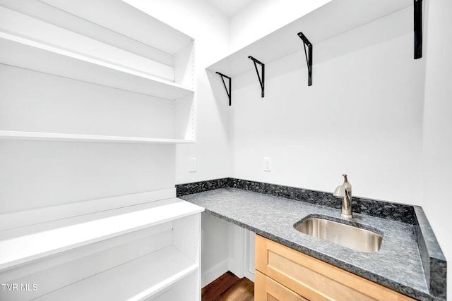 330 Bogey Dr, Abingdon, VA 24211 - interior space with dark wood-style floors and a sink