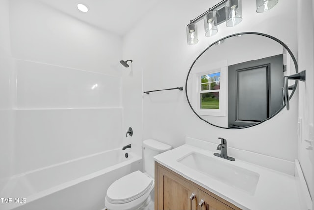 330 Bogey Dr, Abingdon, VA 24211 - bathroom with shower / bathing tub combination, toilet, and vanity