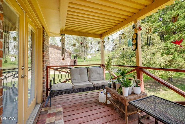 view of wooden terrace