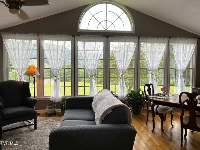 304 Tunnel Dr, Dryden, VA 24243 - sunroom / solarium with wood finished floors, french doors, and vaulted ceiling
