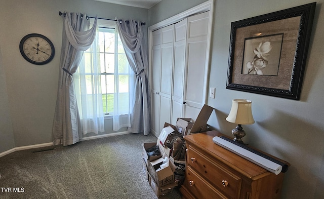 304 Tunnel Dr, Dryden, VA 24243 - interior space featuring baseboards and dark colored carpet