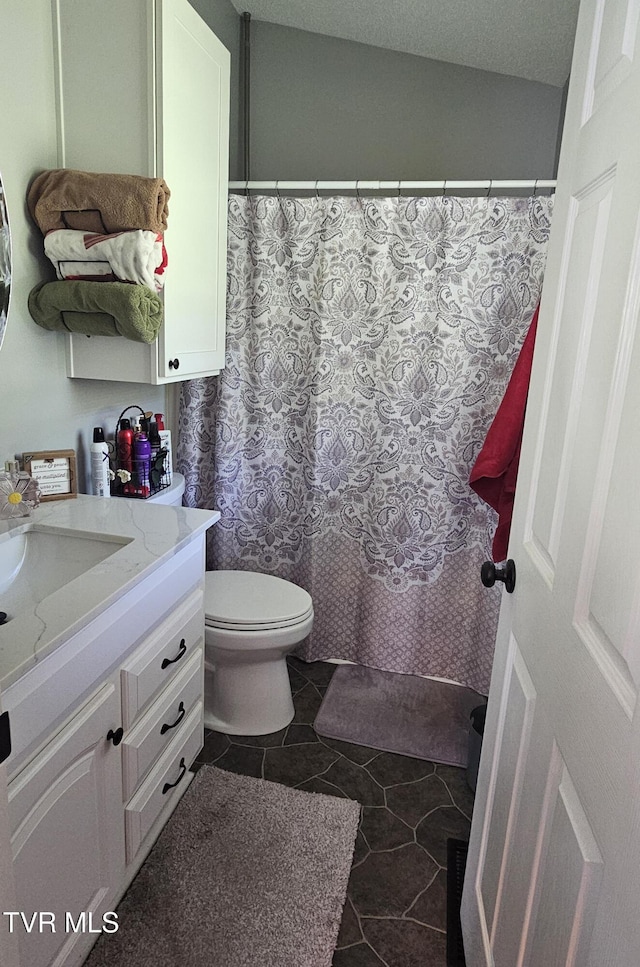 304 Tunnel Dr, Dryden, VA 24243 - full bath featuring toilet, a shower with curtain, tile patterned flooring, and vanity