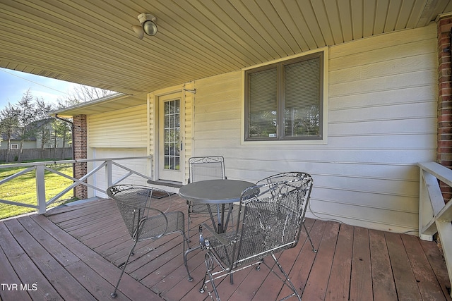 2856 Watauga Rd, Johnson City, TN 37601 - wooden terrace featuring outdoor dining area