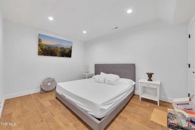 2040 Happy Valley Rd, Limestone, TN 37681 - bedroom featuring recessed lighting, baseboards, visible vents, and light wood finished floors