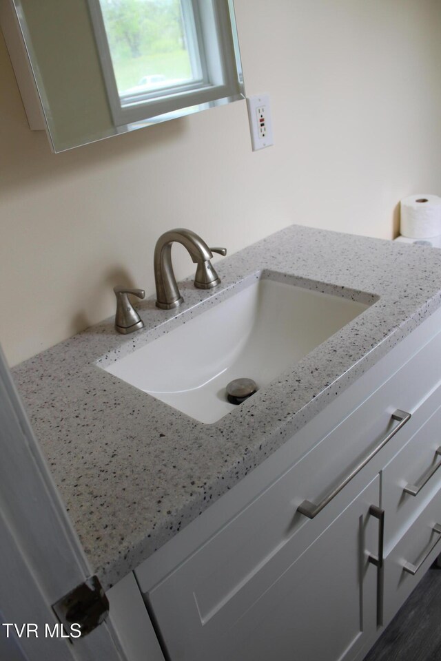 interior details with vanity
