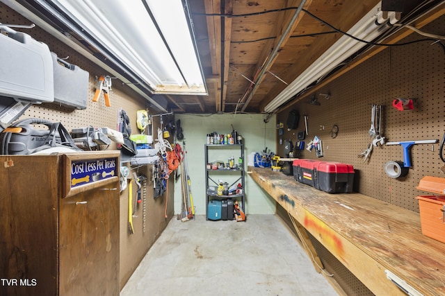 view of storage area