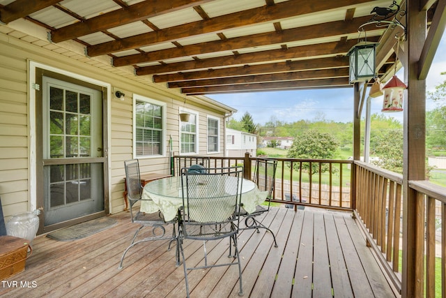 226 Delaney St, Bristol, TN 37620 - wooden deck featuring outdoor dining area