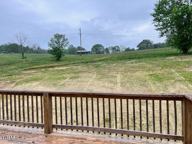 deck with a rural view