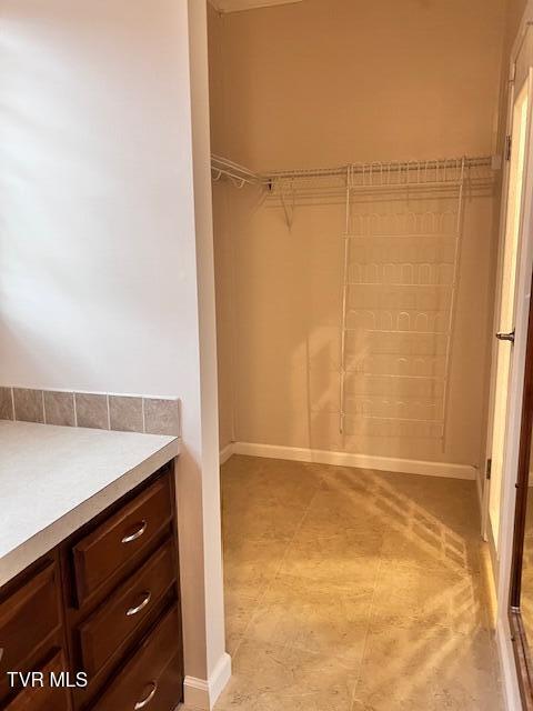 view of walk in closet