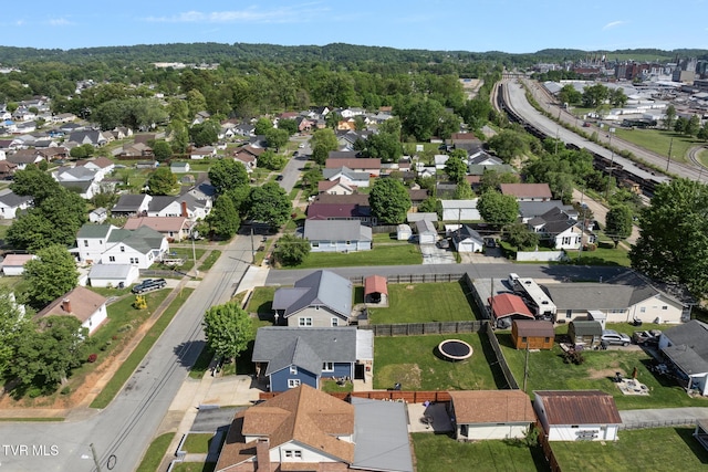 aerial view featuring a residential view