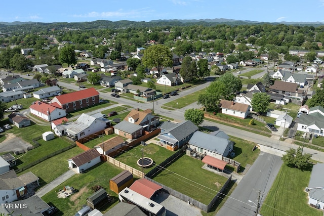 drone / aerial view with a residential view