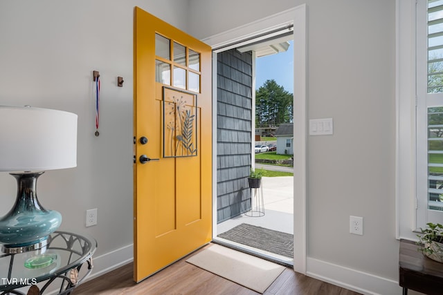 125 Lynn Rd, Johnson City, TN 37604 - entryway with baseboards and wood finished floors