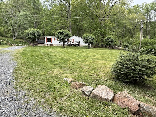 136 Gentry Mountain Rd, Erwin, TN 37650 - view of yard with a forest view