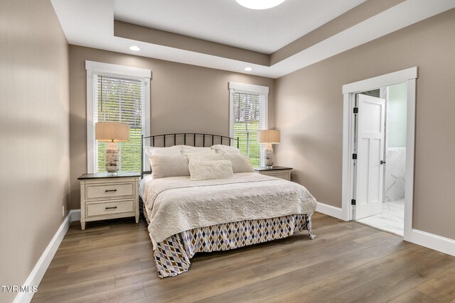 14737 Washington Way, Bristol, VA 24202 - bedroom with recessed lighting, baseboards, and wood finished floors