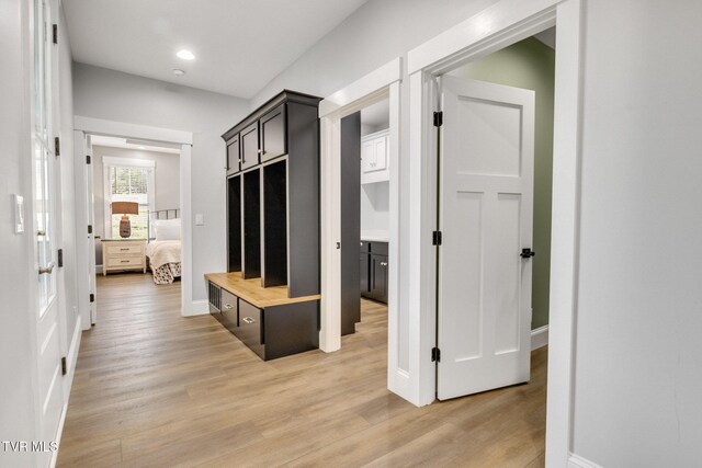 14737 Washington Way, Bristol, VA 24202 - mudroom featuring recessed lighting, baseboards, and light wood-style flooring