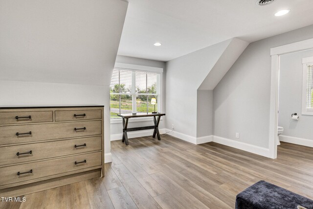 14737 Washington Way, Bristol, VA 24202 - bonus room with baseboards, recessed lighting, light wood-style floors, and visible vents