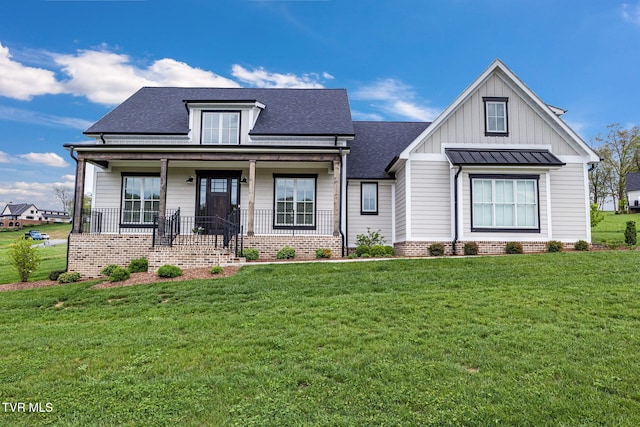 14737 Washington Way, Bristol, VA 24202 - view of front of house with roof with shingles, board and batten siding, and a front yard