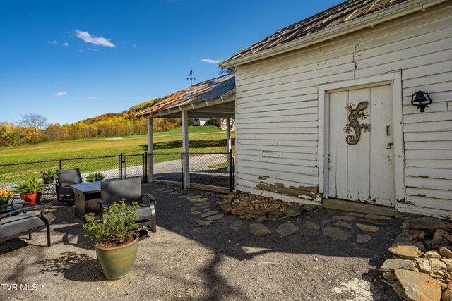 exterior space with fence
