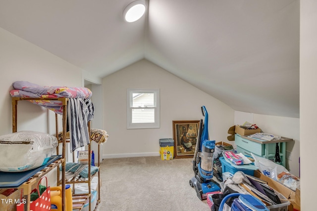 718 Wilson Ave, Johnson City, TN 37604 - interior space featuring baseboards, carpet, and lofted ceiling
