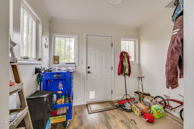 718 Wilson Ave, Johnson City, TN 37604 - interior space with ornamental molding, wood finished floors, and baseboards