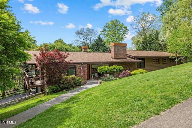 1902 Lamont St, Kingsport, TN 37664 - view of front of property with a front lawn and a chimney