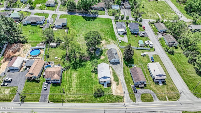 bird's eye view featuring a residential view