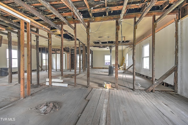 miscellaneous room featuring hardwood / wood-style floors