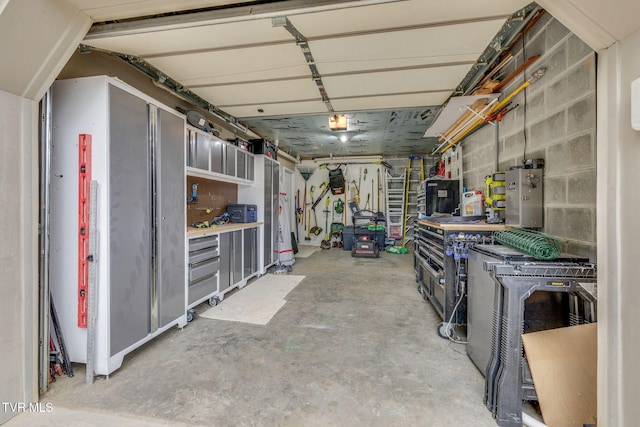 view of storage area