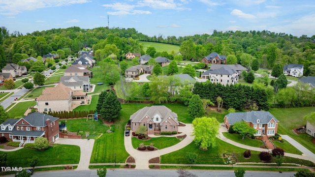 drone / aerial view featuring a residential view