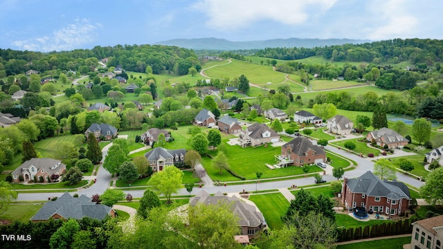 drone / aerial view with a residential view