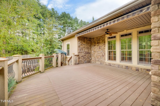 view of wooden terrace