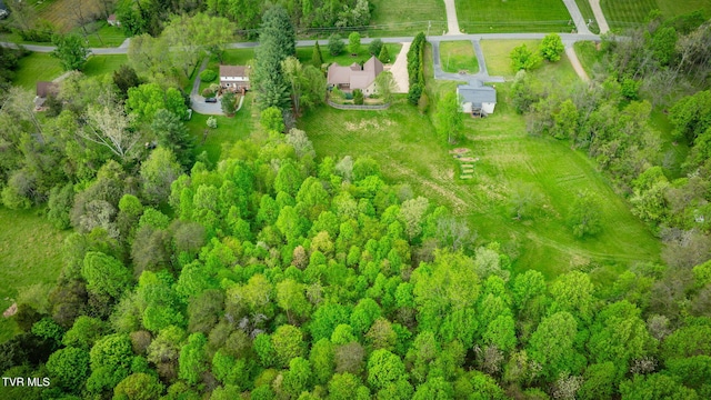 drone / aerial view featuring a rural view