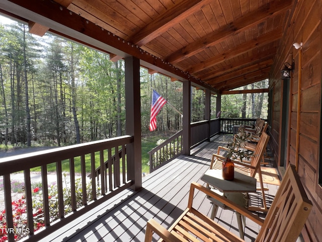 view of wooden deck