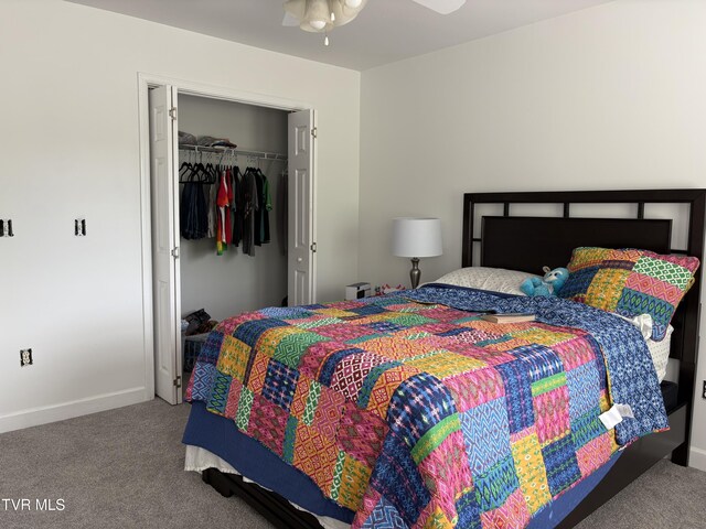 142 Oakwell Ln, Jonesborough, TN 37659 - carpeted bedroom featuring baseboards and a closet