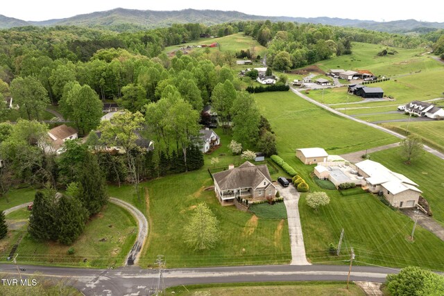 288 Max Jett Rd, Johnson City, TN 37601 - bird's eye view with a mountain view and a rural view