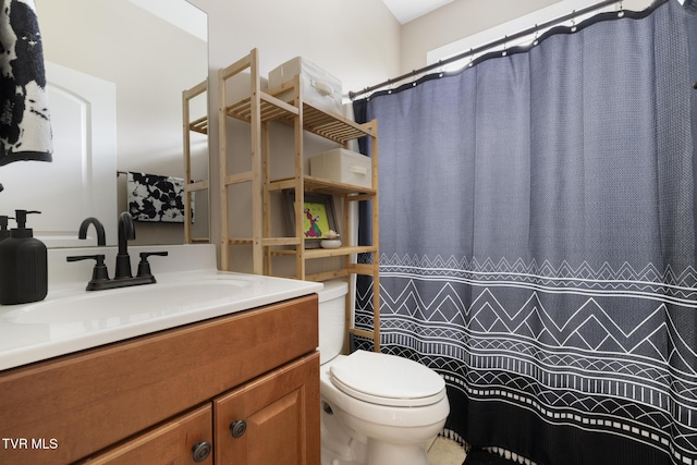 288 Max Jett Rd, Johnson City, TN 37601 - full bathroom featuring vanity, toilet, and curtained shower