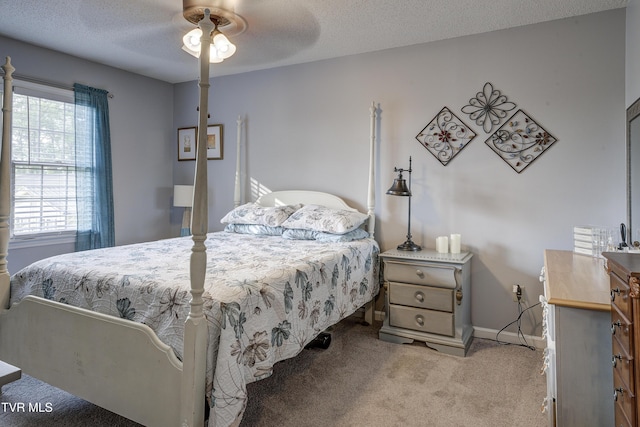 400 Sunset Dr Unit P83, Johnson City, TN 37604 - bedroom with baseboards, a textured ceiling, carpet, and a ceiling fan