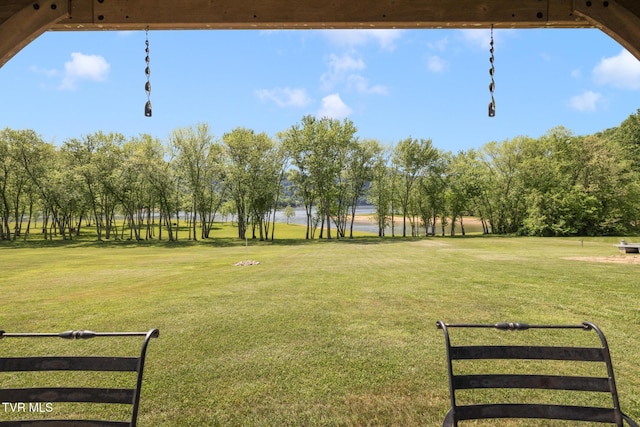 surrounding community featuring a yard and fence
