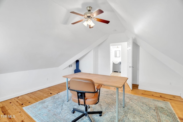 302 Wilson Ave, Johnson City, TN 37604 - office with wood finished floors, baseboards, and lofted ceiling
