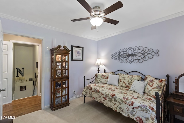 2004 Old Tusculum Rd, Greeneville, TN 37745 - interior space with crown molding, baseboards, ceiling fan, and carpet