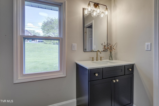 bathroom featuring vanity