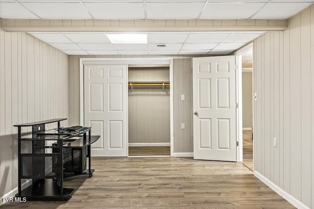 1837 Presswood Rd Unit 1837, Johnson City, TN 37604 - interior space featuring wooden walls, a paneled ceiling, and a closet