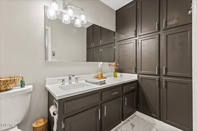 1837 Presswood Rd Unit 1837, Johnson City, TN 37604 - bathroom featuring vanity, toilet, and marble finish floor