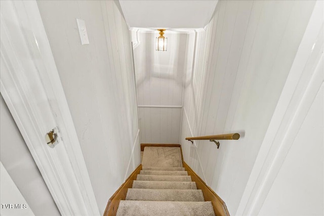 1837 Presswood Rd Unit 1837, Johnson City, TN 37604 - staircase featuring wooden walls