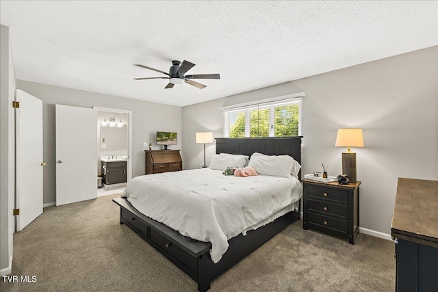 1837 Presswood Rd Unit 1837, Johnson City, TN 37604 - bedroom with baseboards, carpet flooring, a sink, and ensuite bath